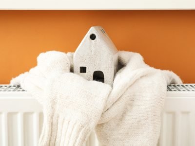 Start of the heating season concept, providing heat in the house
